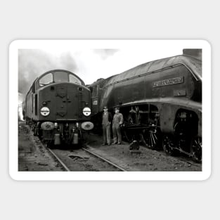 Vintage trains and drivers Magnet